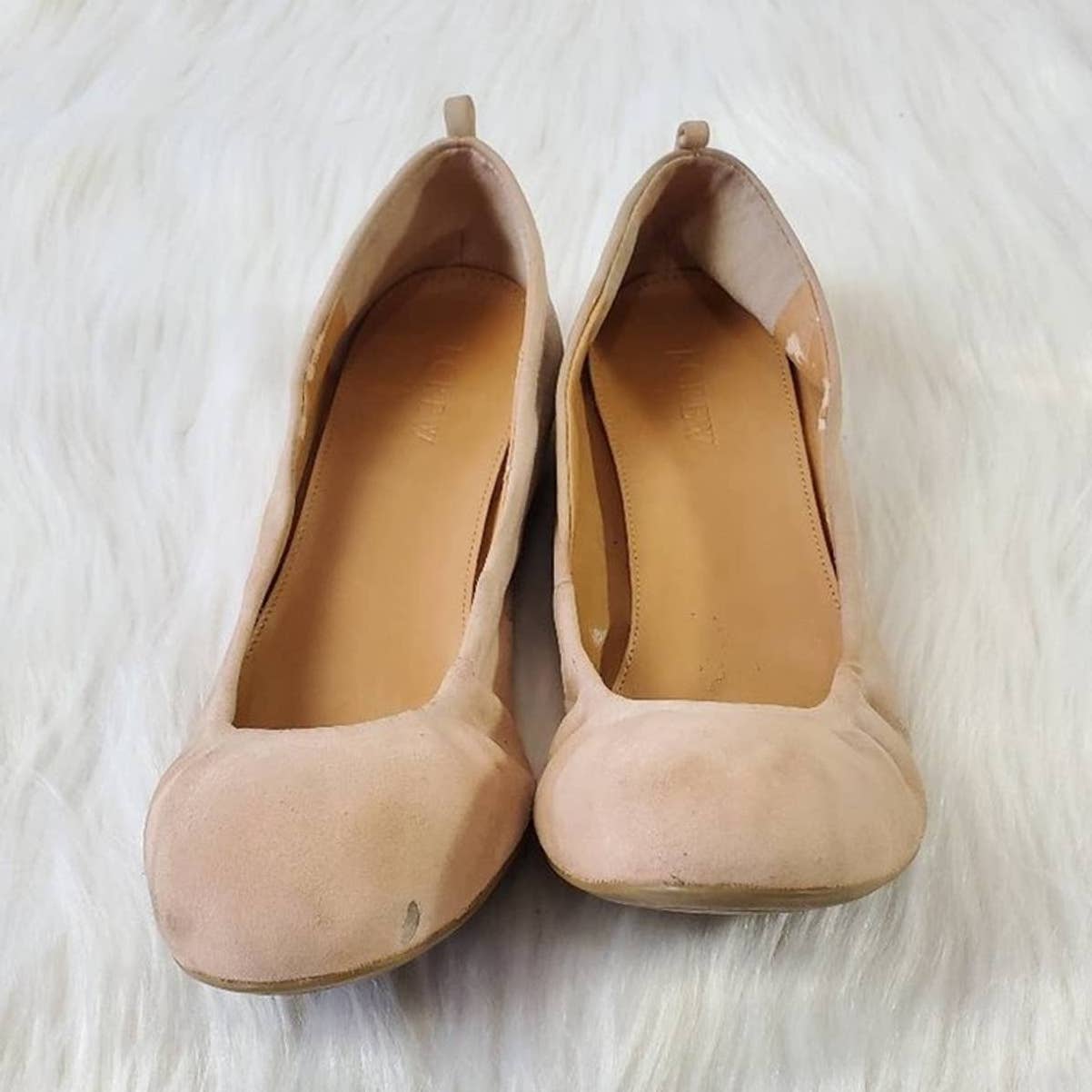 J. Crew Cece Suede Leather Ballet Flats - 8