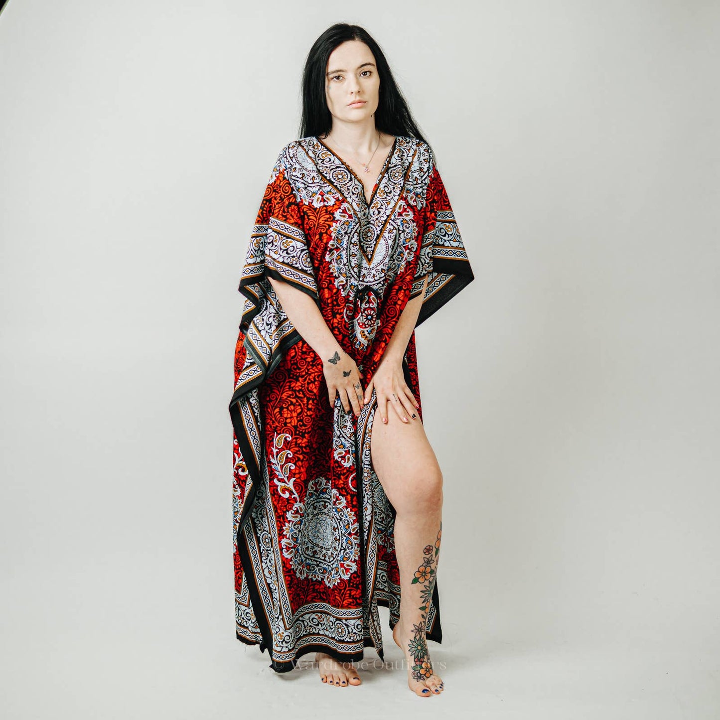 KARACHIC BY NF Kimono Kaftan Dress Coverup Loose Sundress Caftan