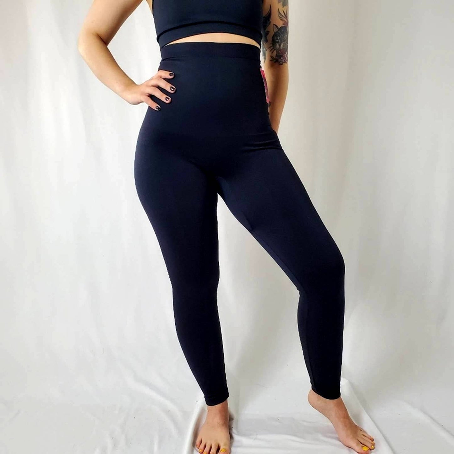 Empetua Black High Waisted Shaping Leggings NWT - S