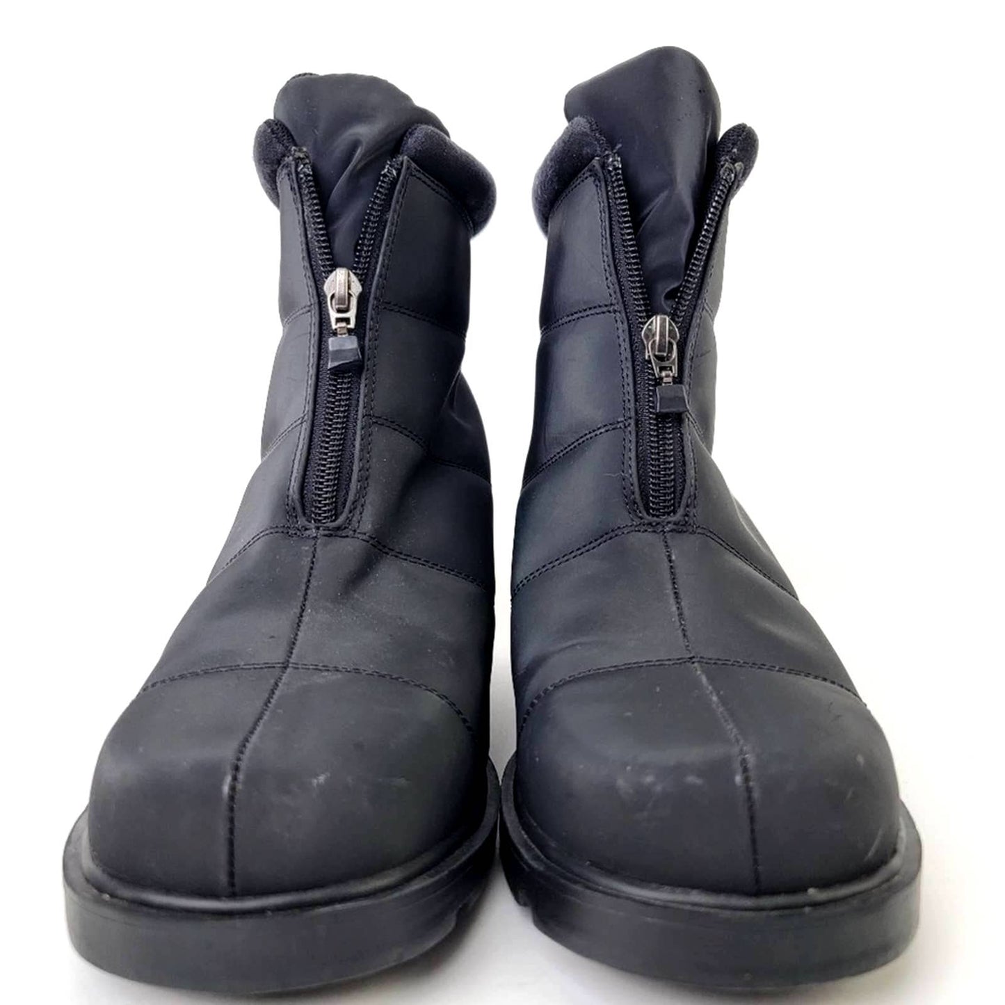 London Fog Chunky Black Zip Up Casey Mid Snow Boots - 11