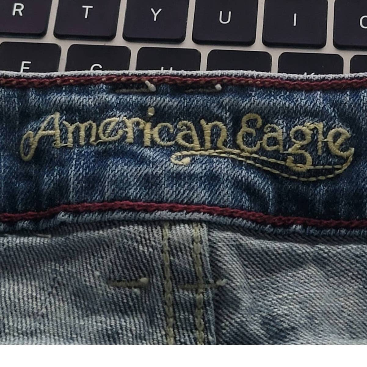 Vintage Y2K American Eagle Patch Pocket Mini Low Rise Shorts