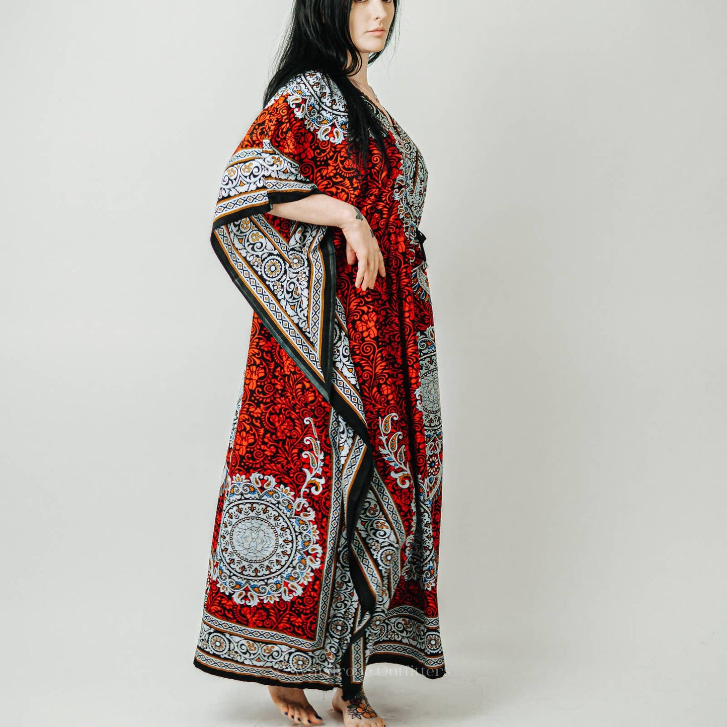 KARACHIC BY NF Kimono Kaftan Dress Coverup Loose Sundress Caftan