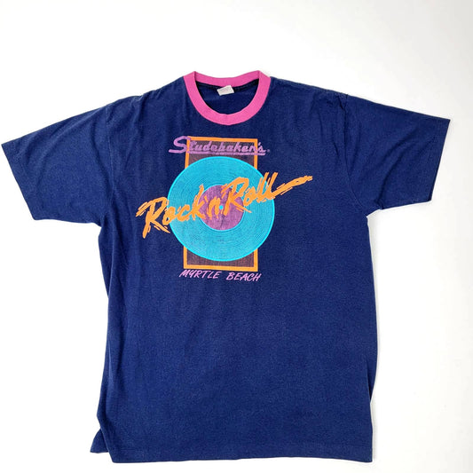 Vintage Single-Stitch 90s Studebakers Rock n Roll Tee Shirt - XL