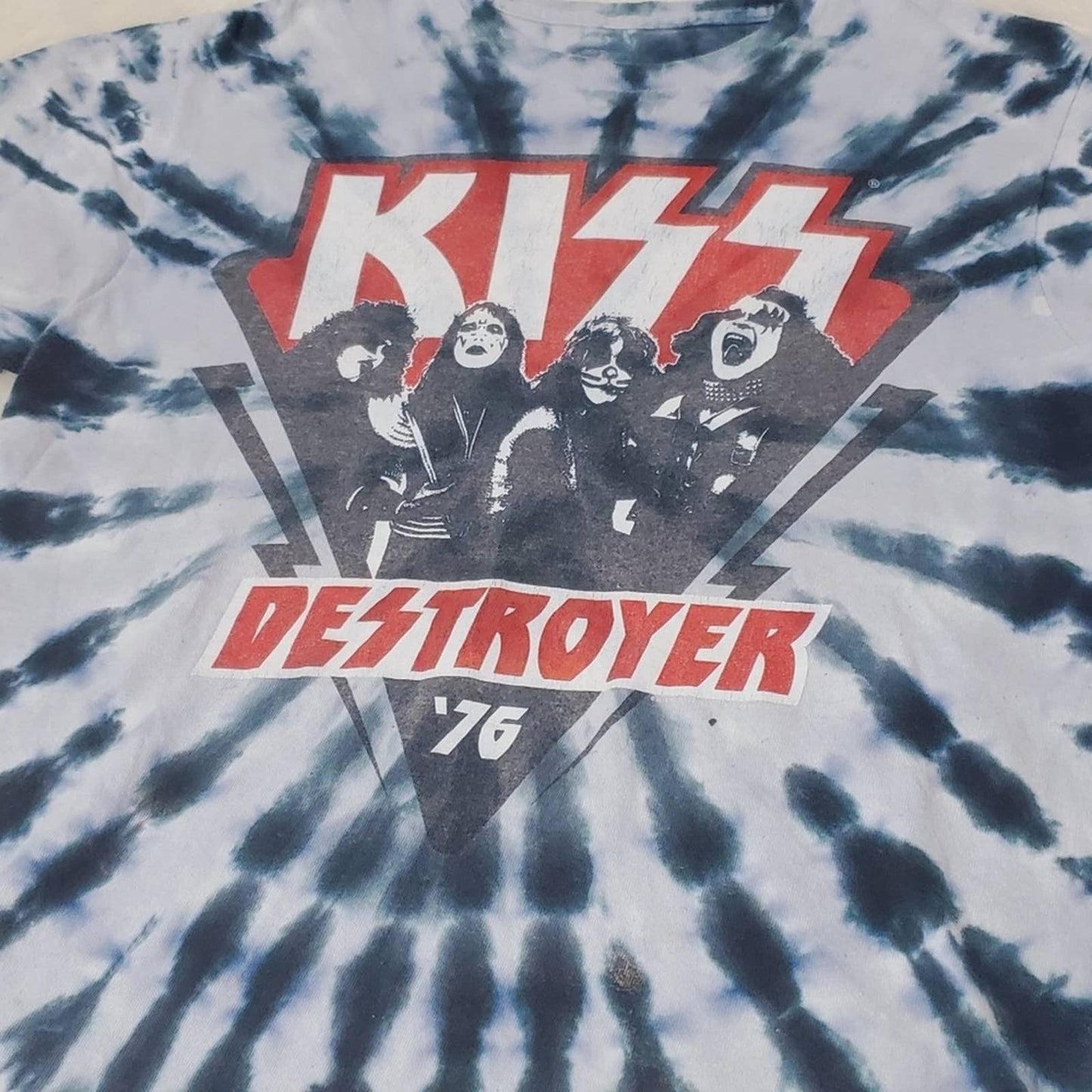 Liquid Blue KISS Destroyer '76 Tie Dye T-shirt - M
