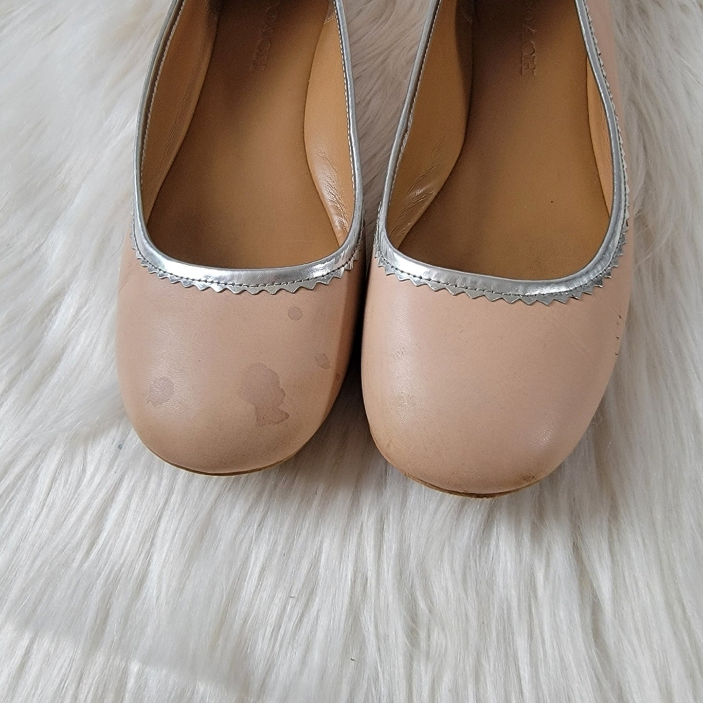 Coach Halle Leather Ballet Flats in Beechwood Pink - 10B