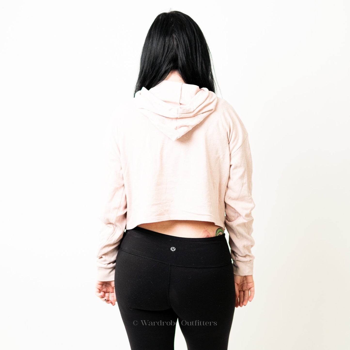 H&M Pastel Pink Cropped Hoodie