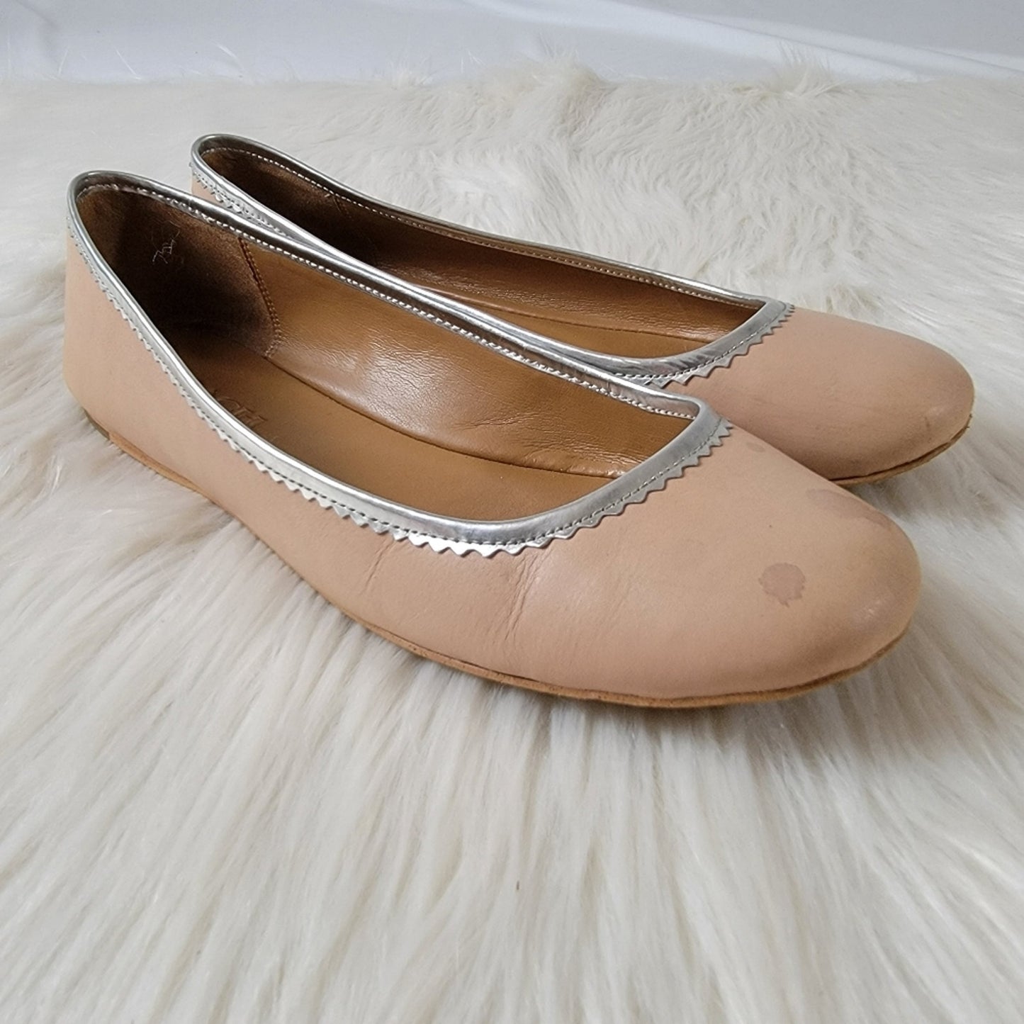 Coach Halle Leather Ballet Flats in Beechwood Pink - 10B