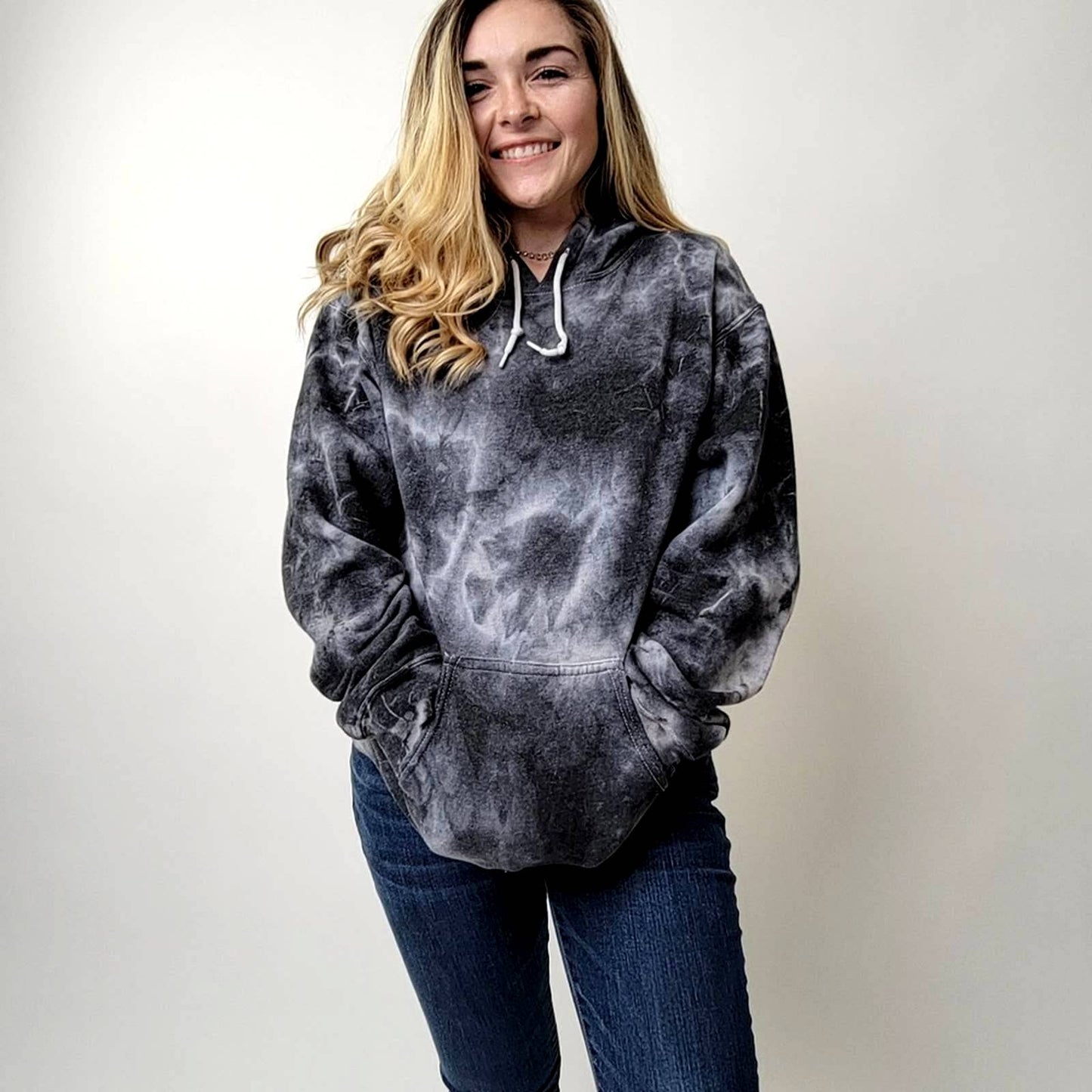 XXX RUDE Grey Tie Dye Hoodie