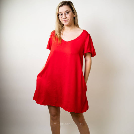 Hinge Bright Red Mini Dress - S