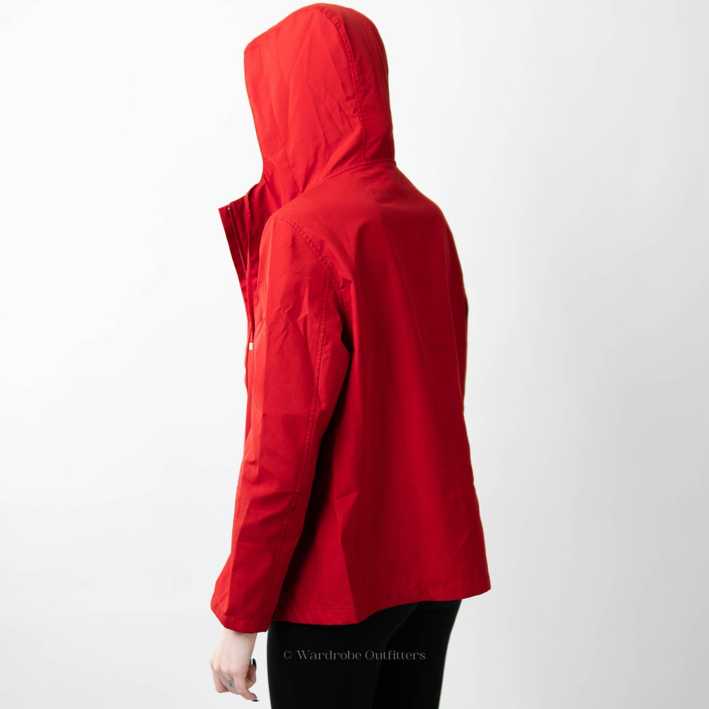 Jones New York County Lipstick Red Barn Rain Jacket - S