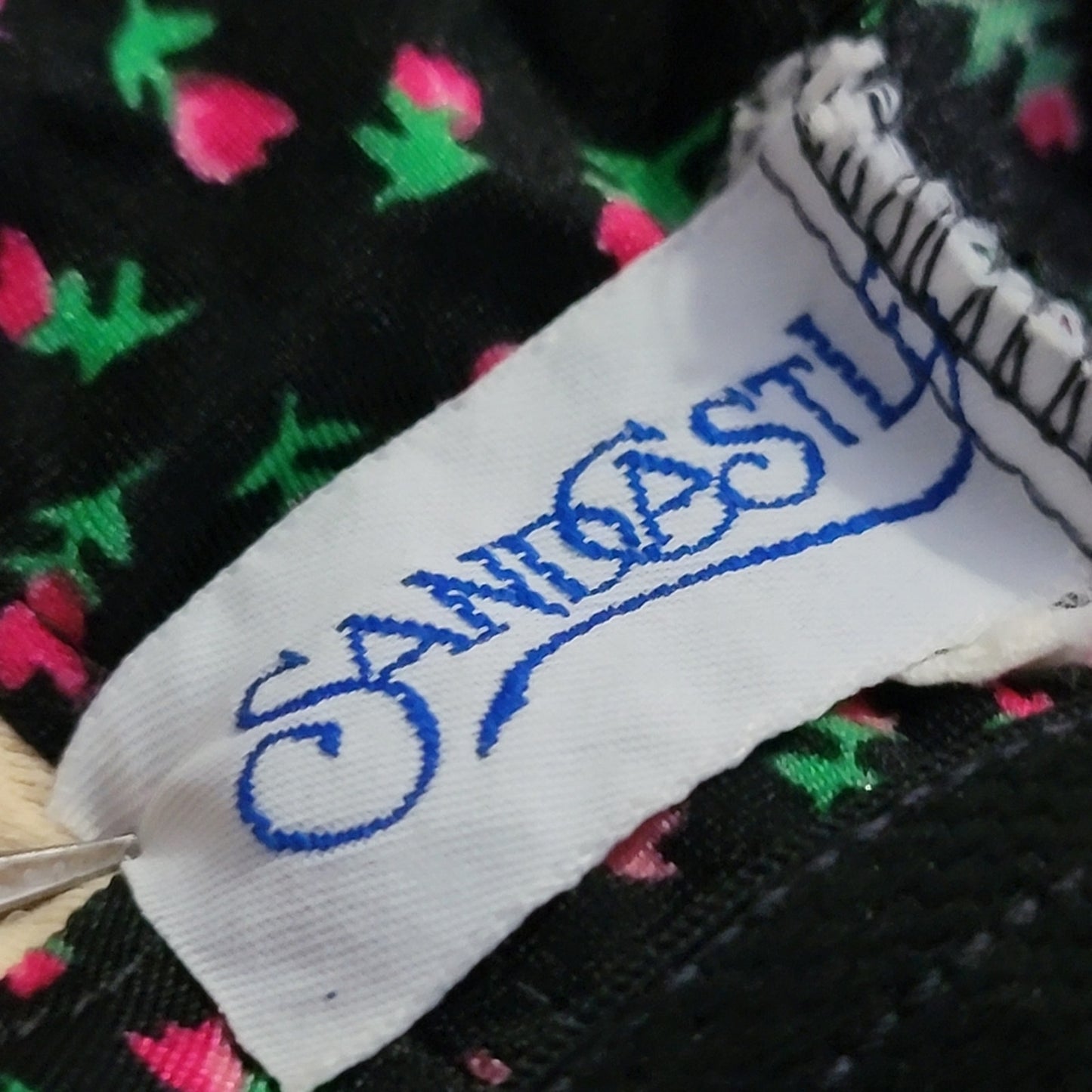 Vintage 60s SANDCASTLE One Piece Floral Swimsuit Suit