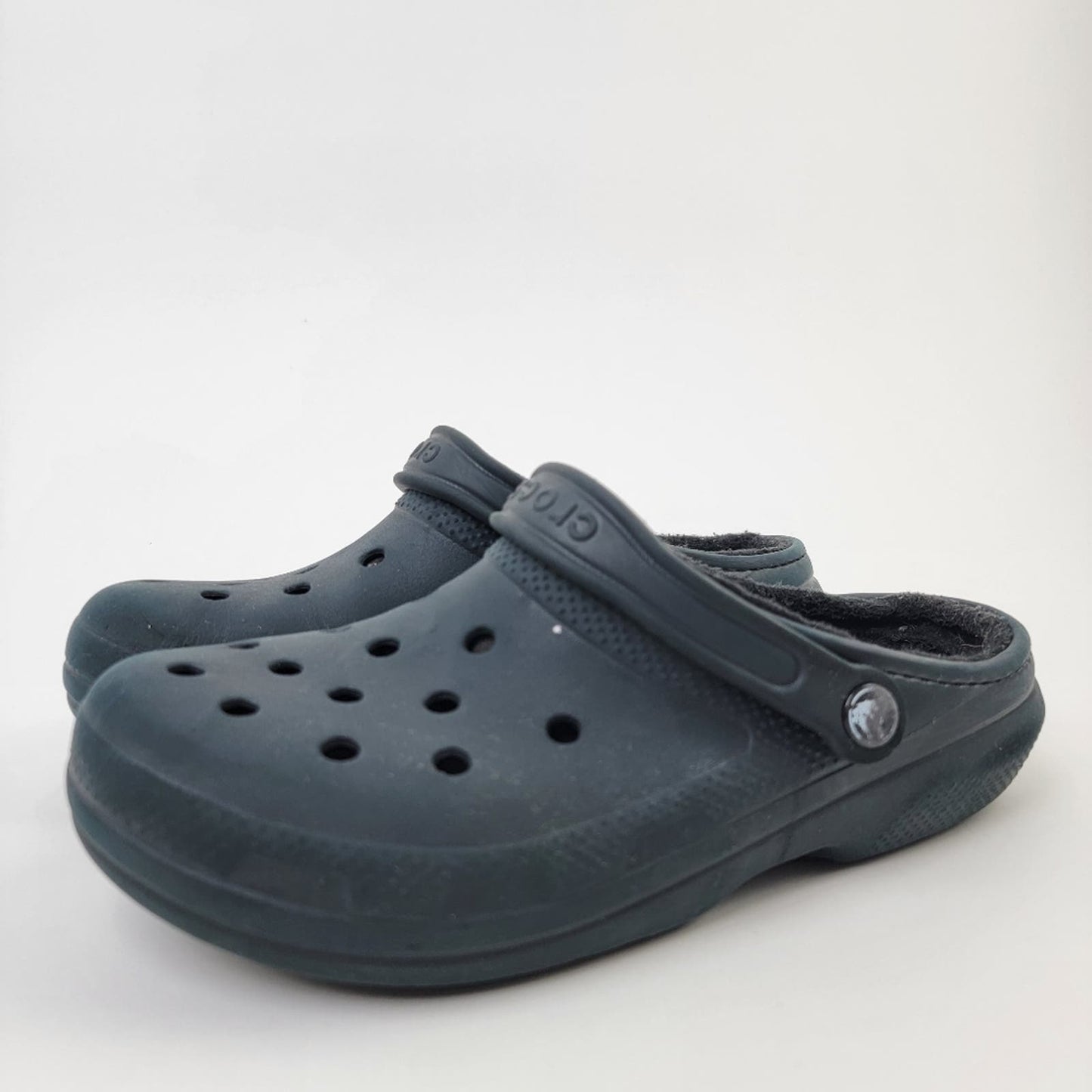 Classic Black Lined Crocs - 9