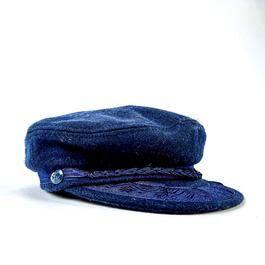 Vintage Wool Greek Fisherman Cap Hat
