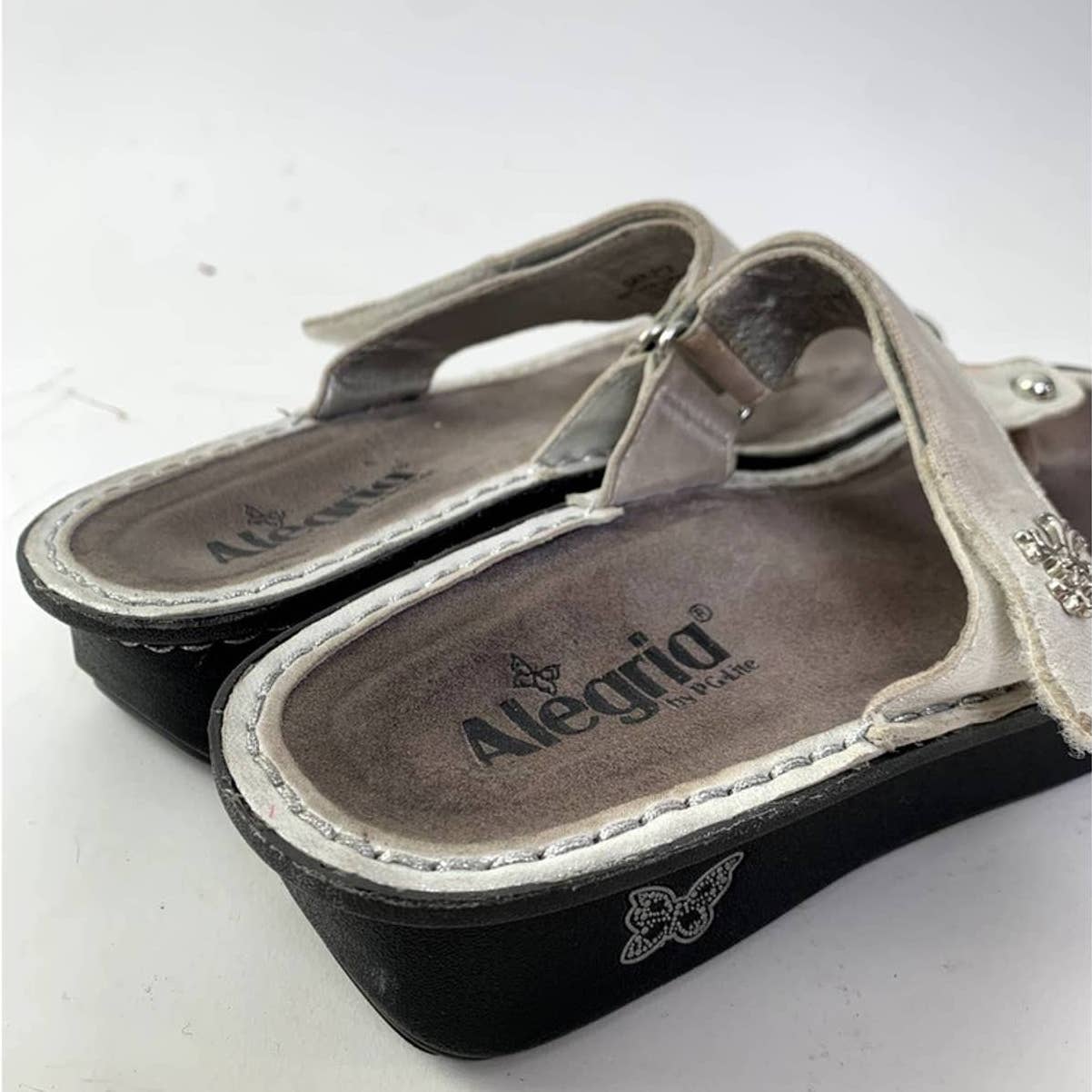 Alegria Carina Leather Thong Platform Sandals - 8
