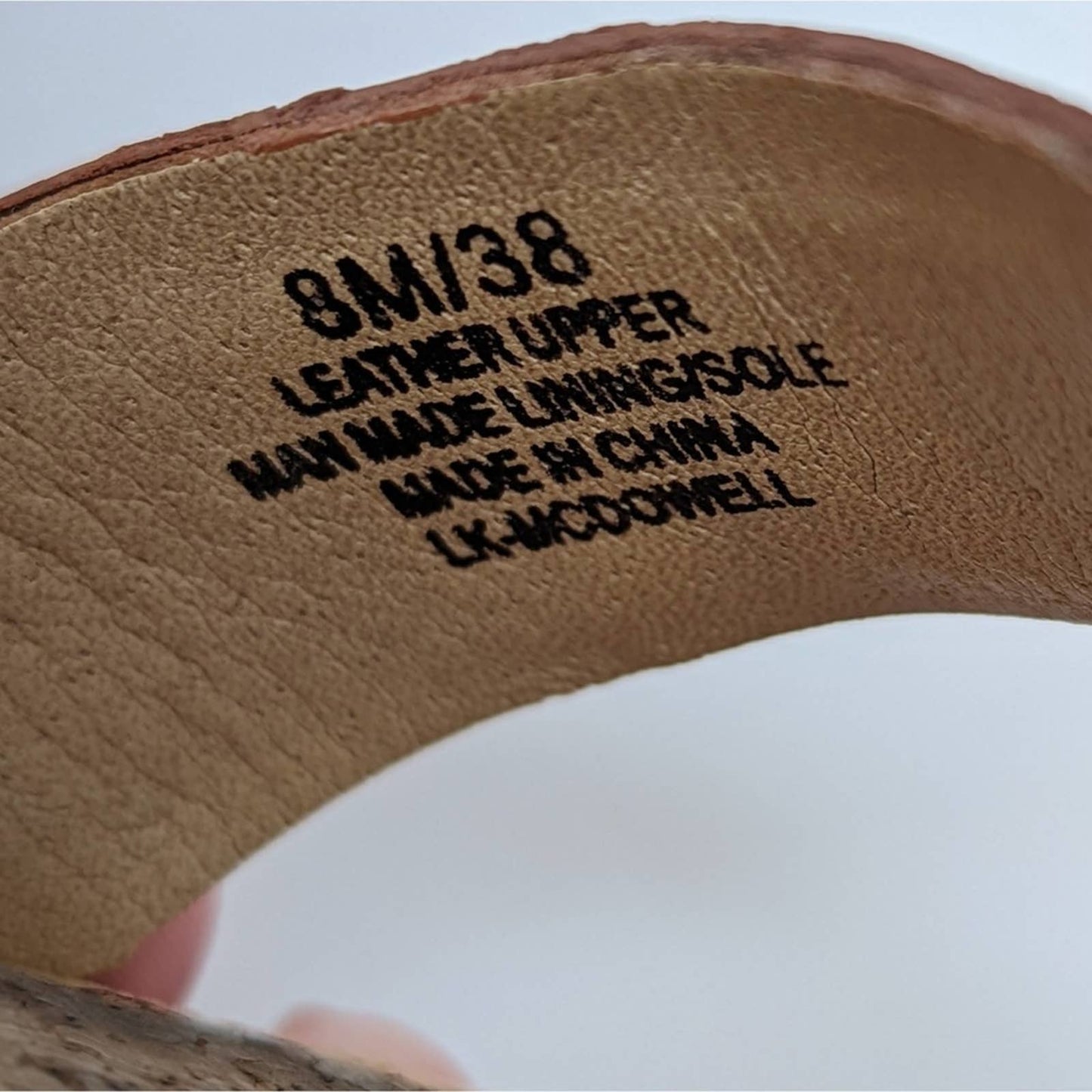 Lucky Brand McDowell Tan Platform Wedge Sandals - 8