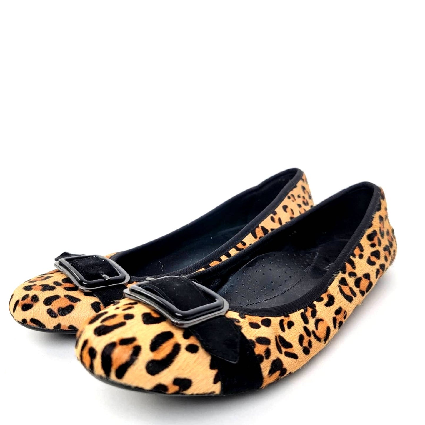 Van Eli Leopard - Cheetah Print Buckle Flats - 9.5N