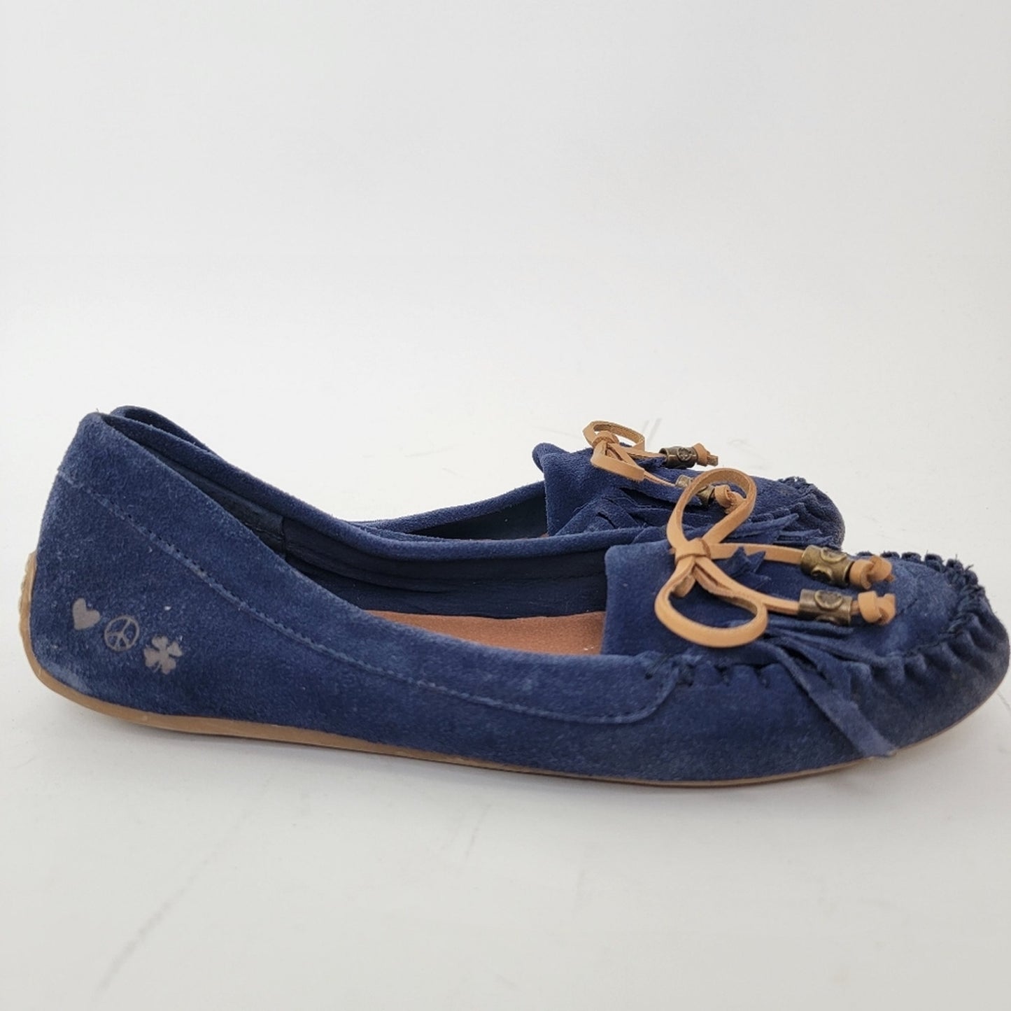 Lucky Brand Aunee Blue Suede Driving Mocassins - 10