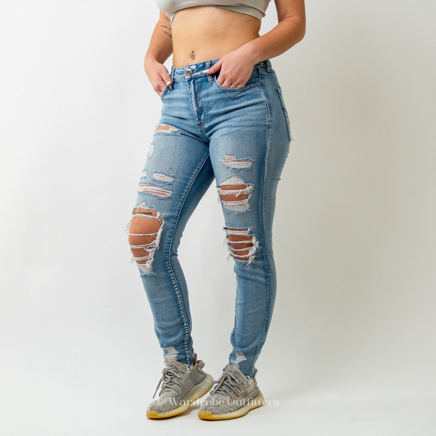 AEO Ripped & Thrashed Jegging Jeans Super Stretch X