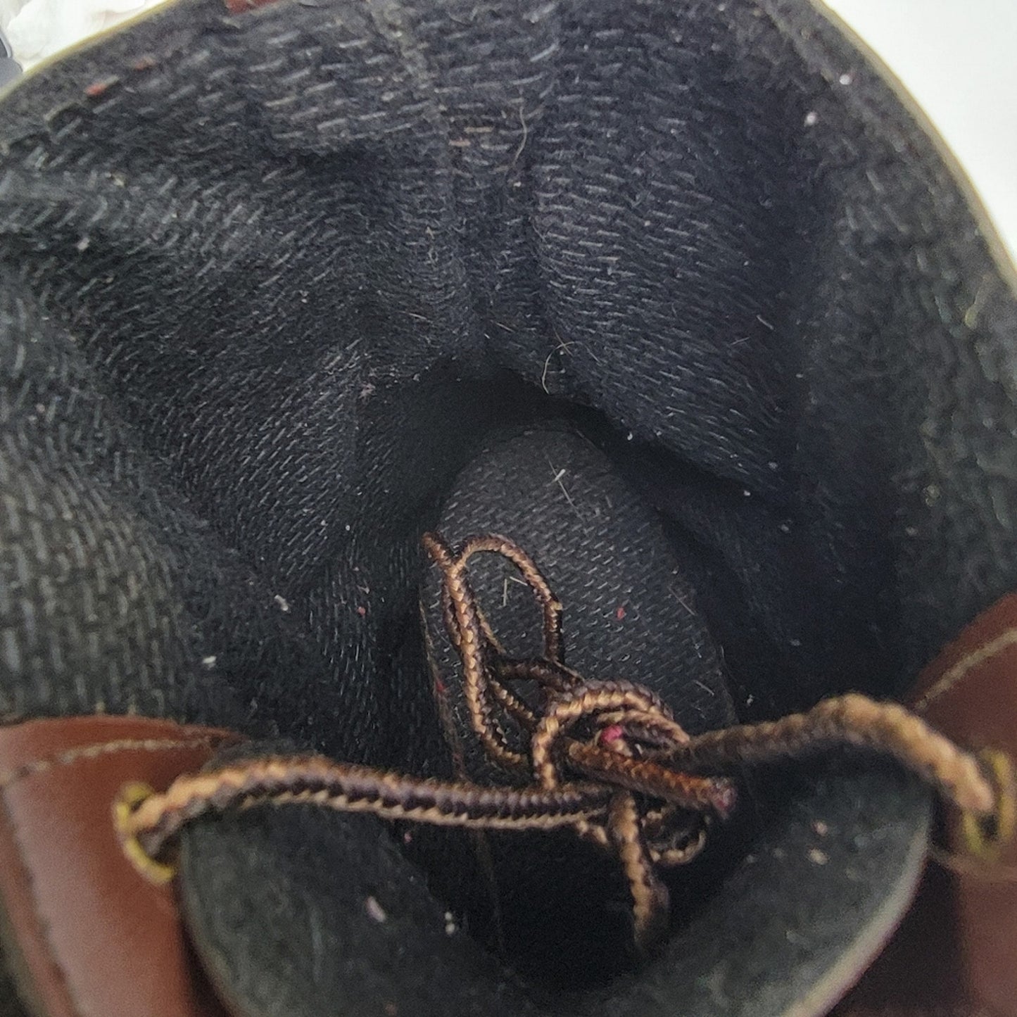 Vintage 90s Brown Leather Capped Toe Cottage Boots - 6