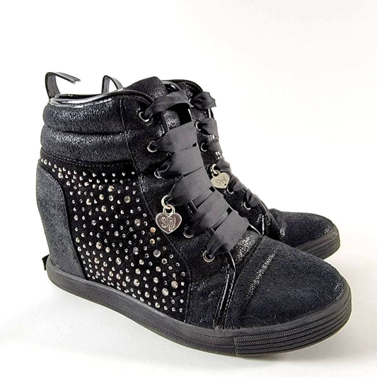 Stuart Weitzman Vance Clare Black Sneaker Shootie Bootie