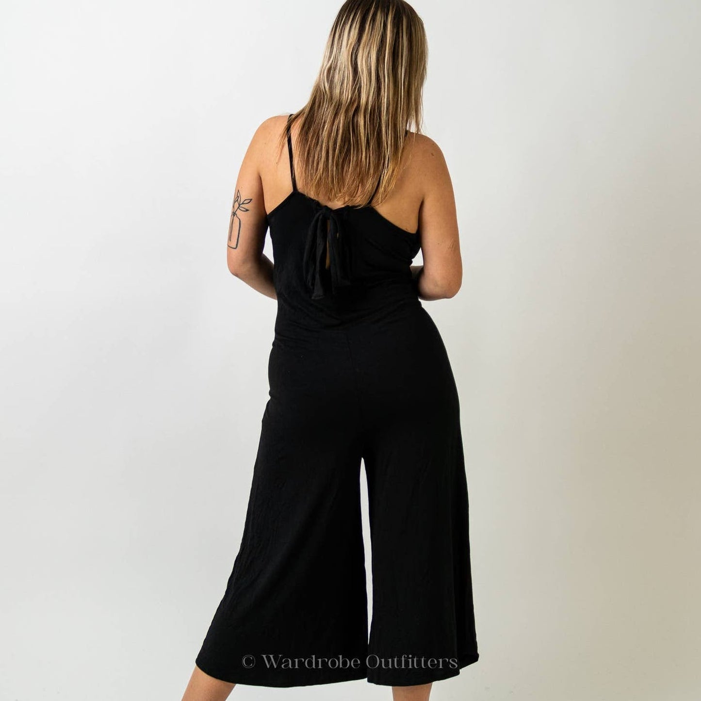 NWT 21 Saints Black Wide Leg Romper Jumpsuit - M