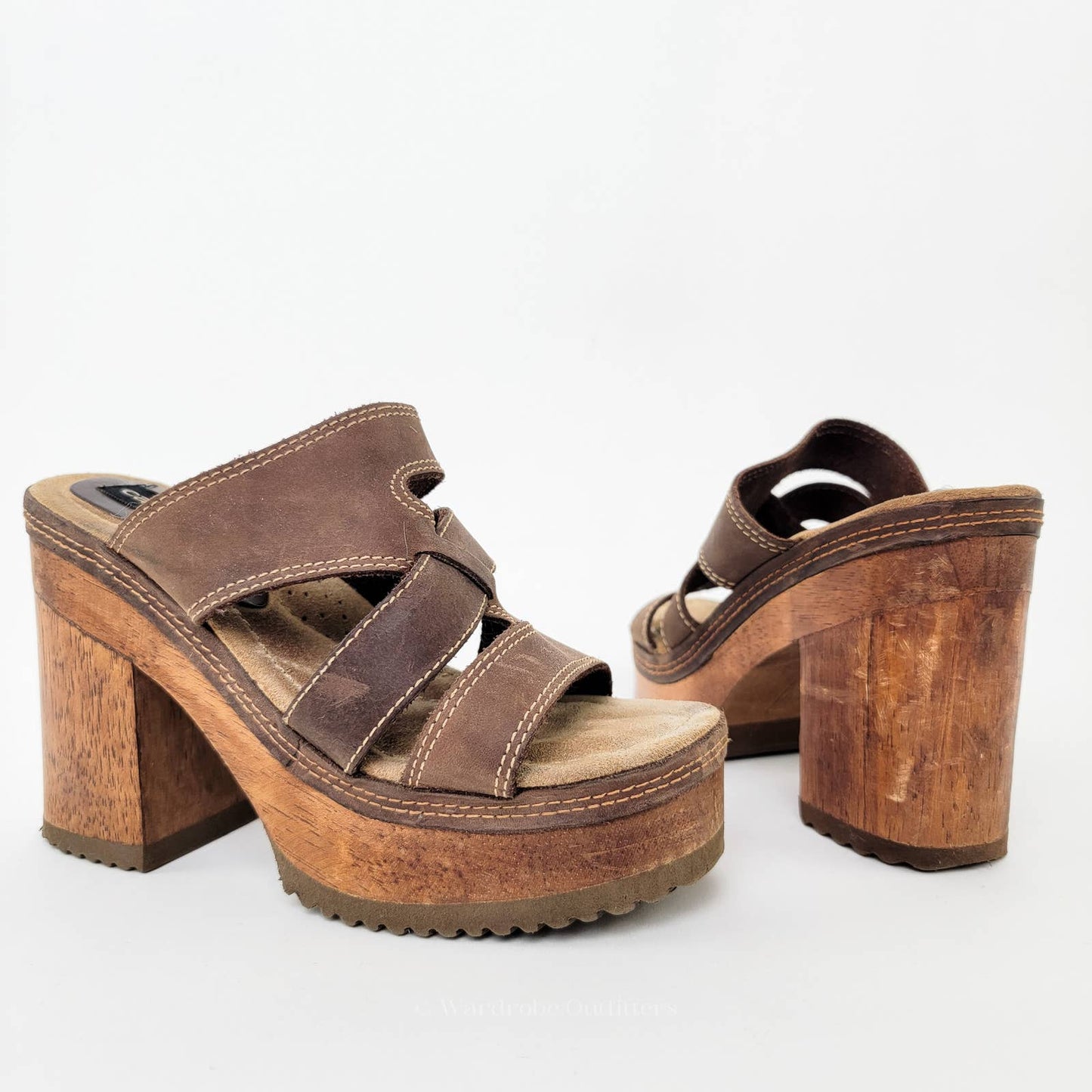 Vintage 90s CANDIES Chunky Platform 90s Block Heel Sandals - 7