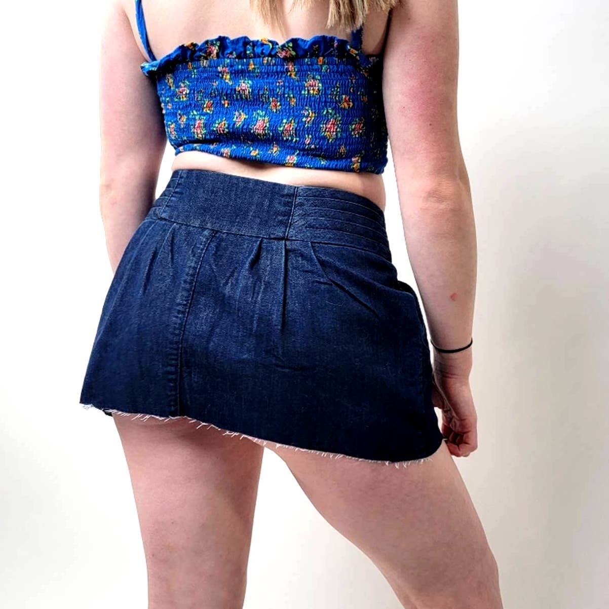 Anthro Pilcro and the Letterpress Denim Mini Skirt