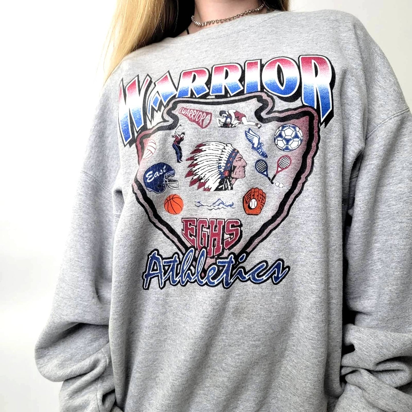 Vintage 90s Warrior High School Athletic Sweatshirt - L
