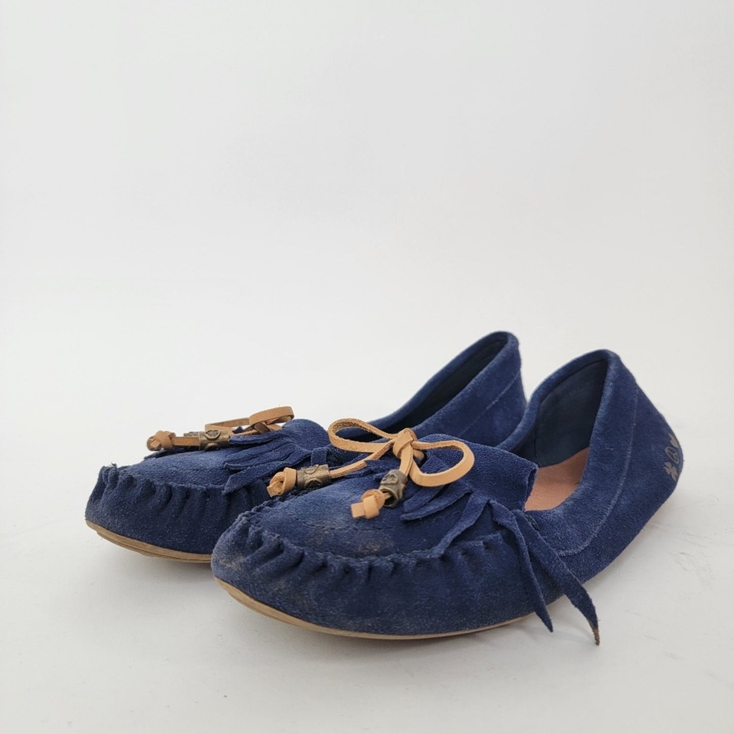 Lucky Brand Aunee Blue Suede Driving Mocassins - 10