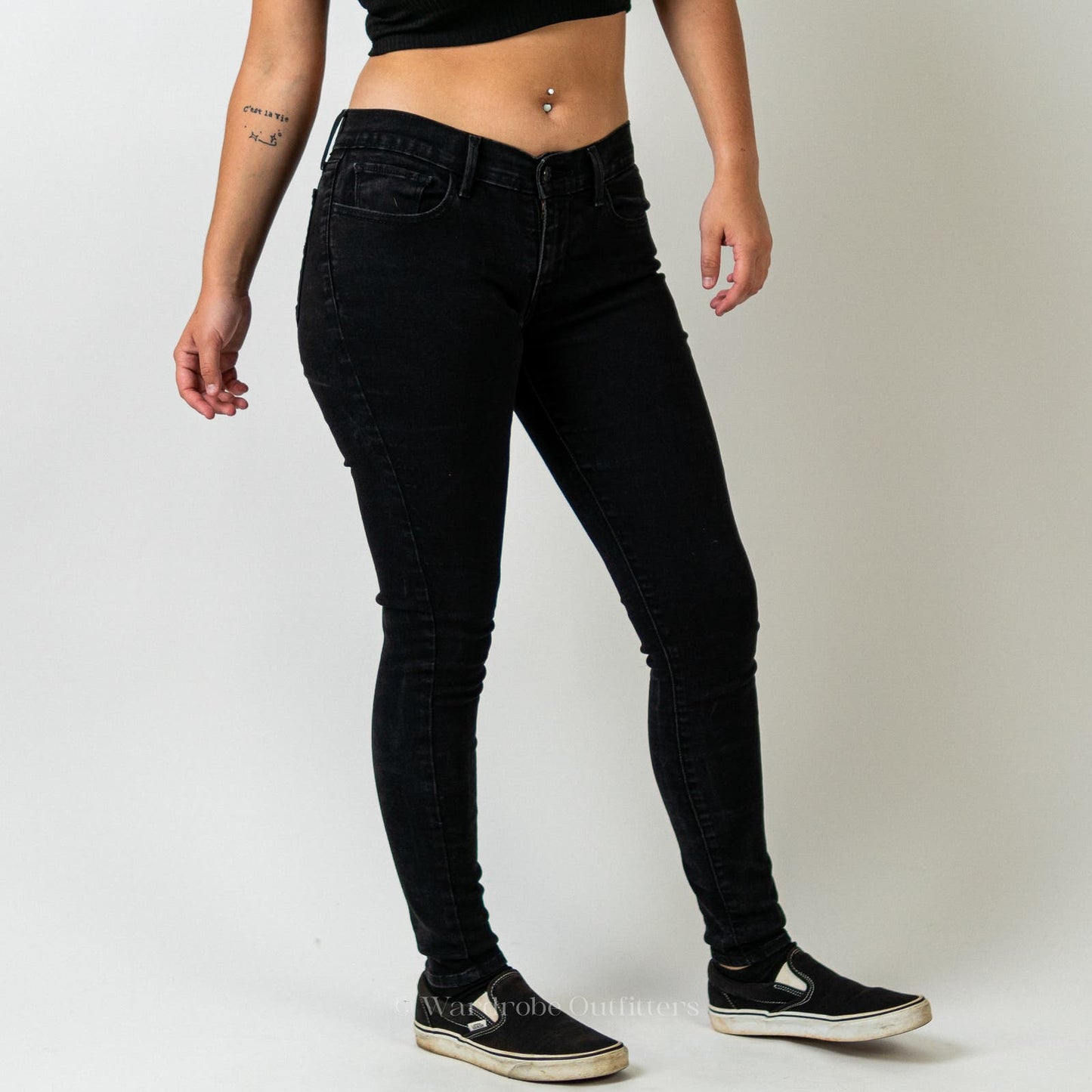 Levi 710 Super Skinny Black Denim Jeans