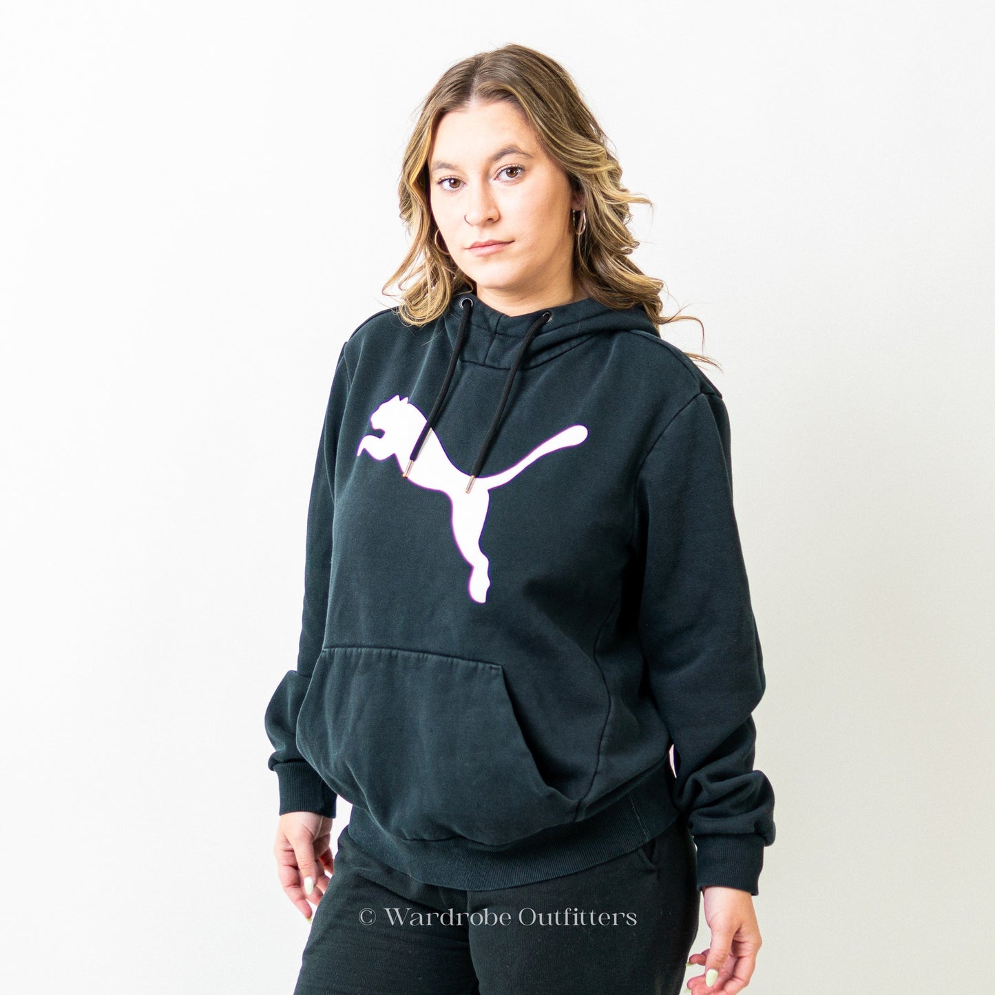 Black x White Puma Hoodie Sweatshirt