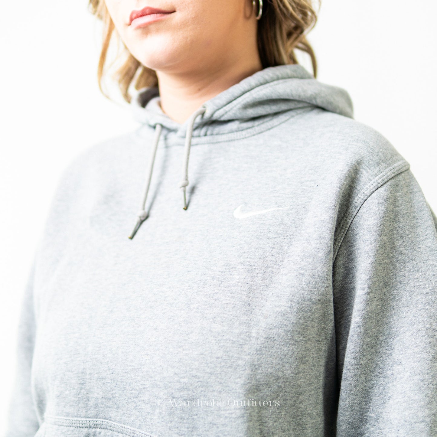 Grey x White Nike Hoodie Sweatshirt