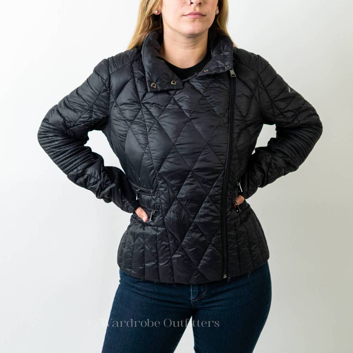 BEBE Black Quilted Jacket