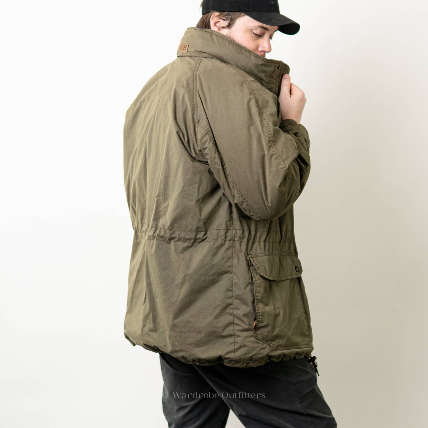 Vintage 90s Olive Green Puffer Hunting Jacket by CB Sports - M