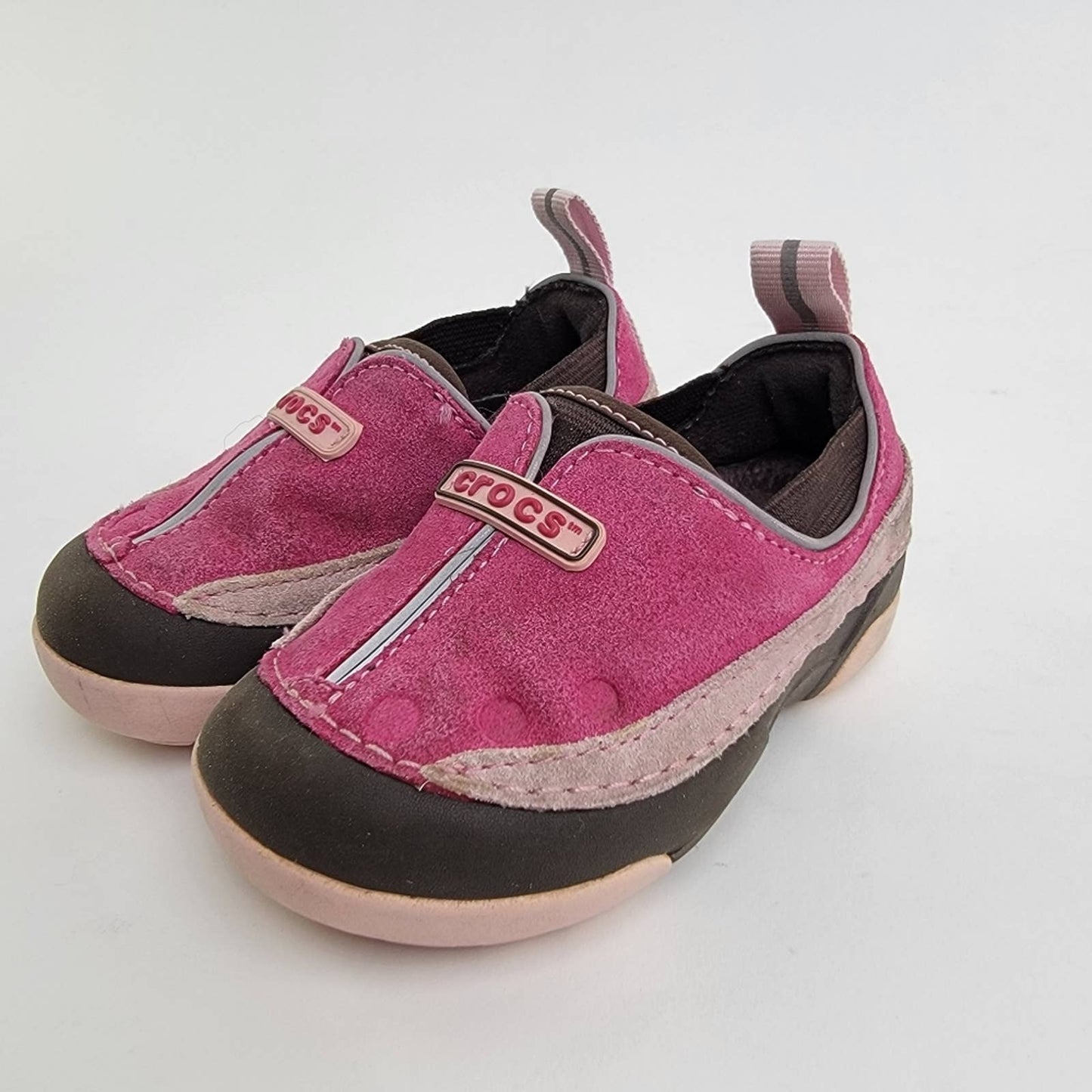 CROCS Infant Leather Slip On Sneaker Shoes - 6C