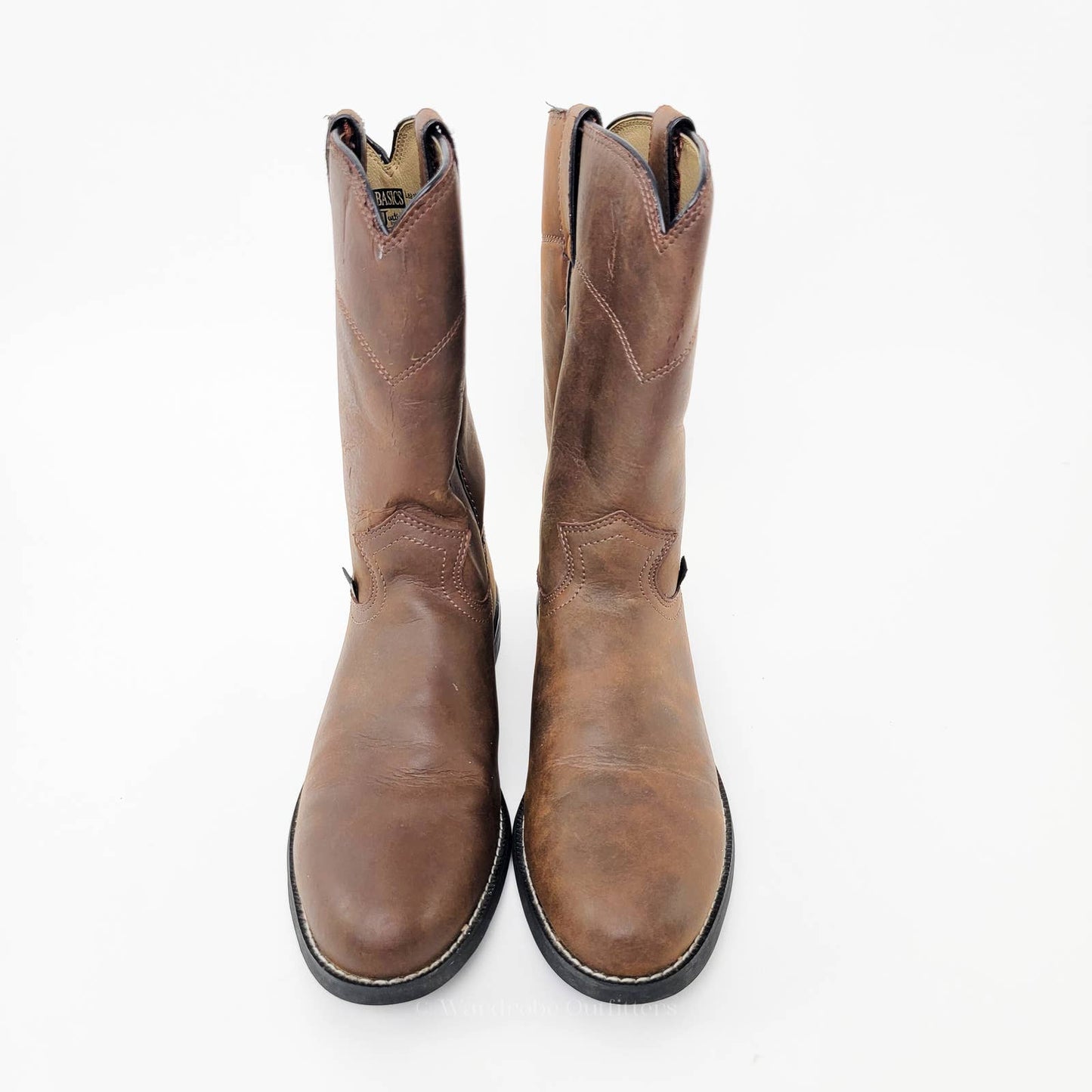 Justin Crazy Cow Basic Roper Cowboy Boots - 8.5