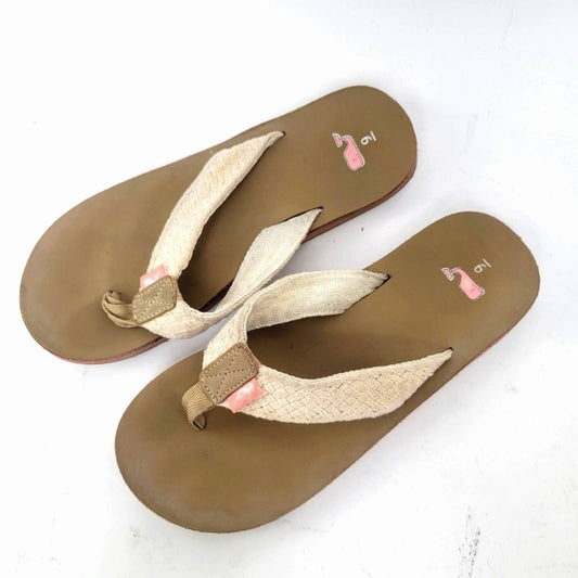 Vineyard Vines Leather Flip Flops - 9