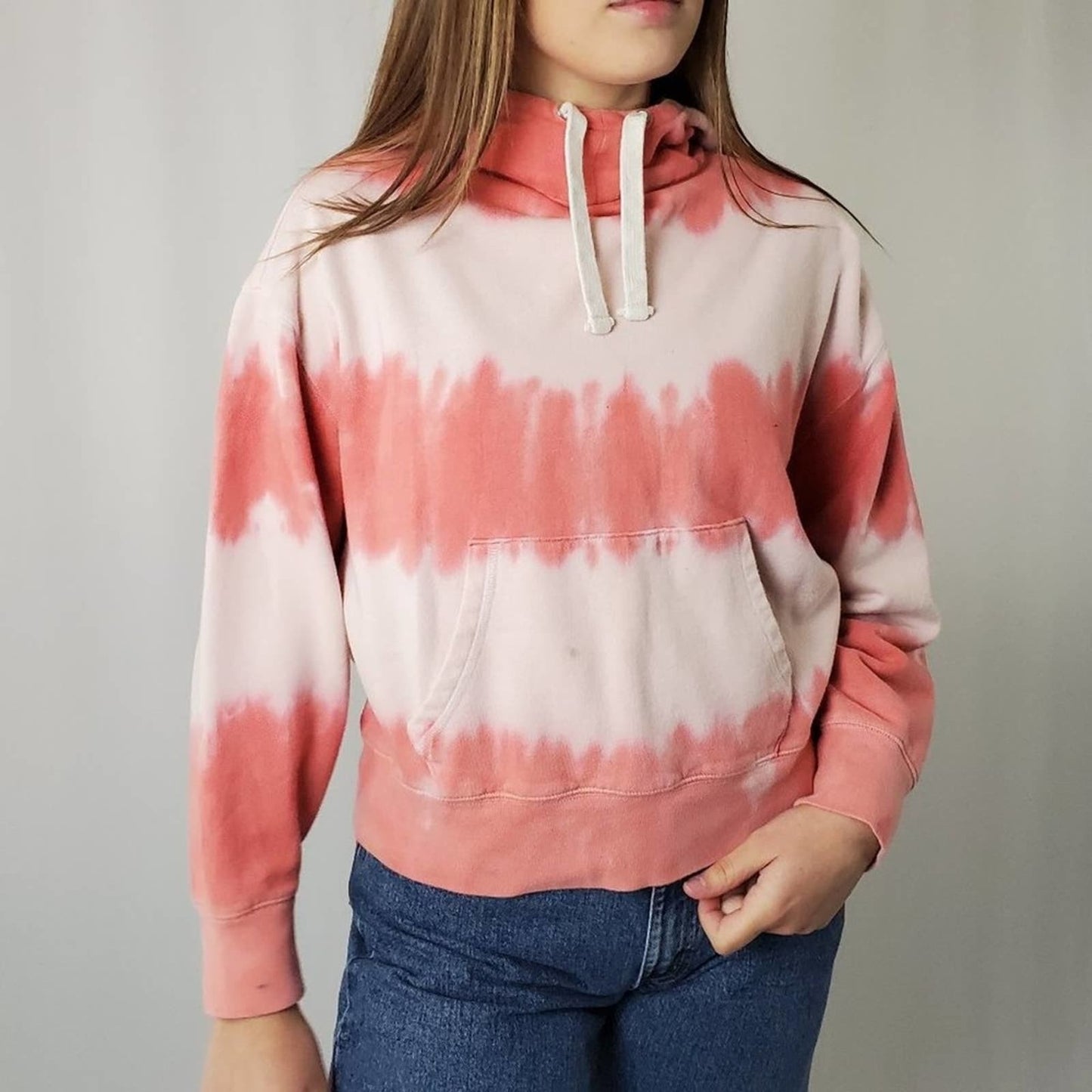 Gap Striped Bleach Tie Dye Hoody Sweatshirt - XS