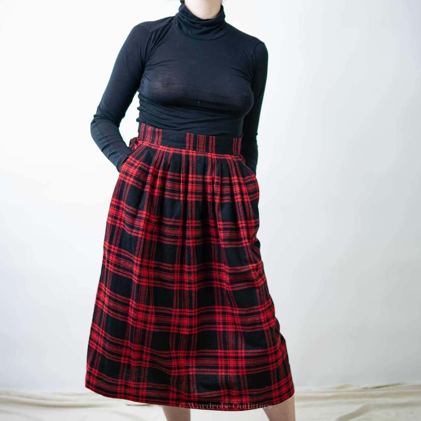 Vintage 90s Red Buffalo Plaid Skirt