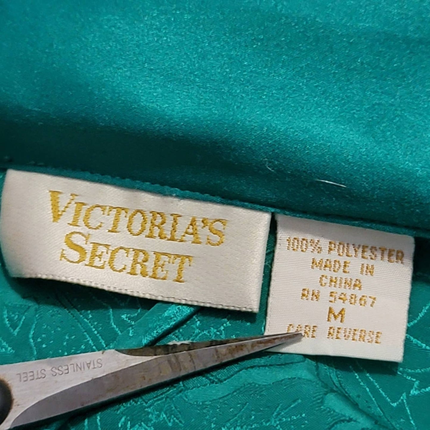 Vintage Victoria’s Secret  Gold Label Green Floral Robe - M
