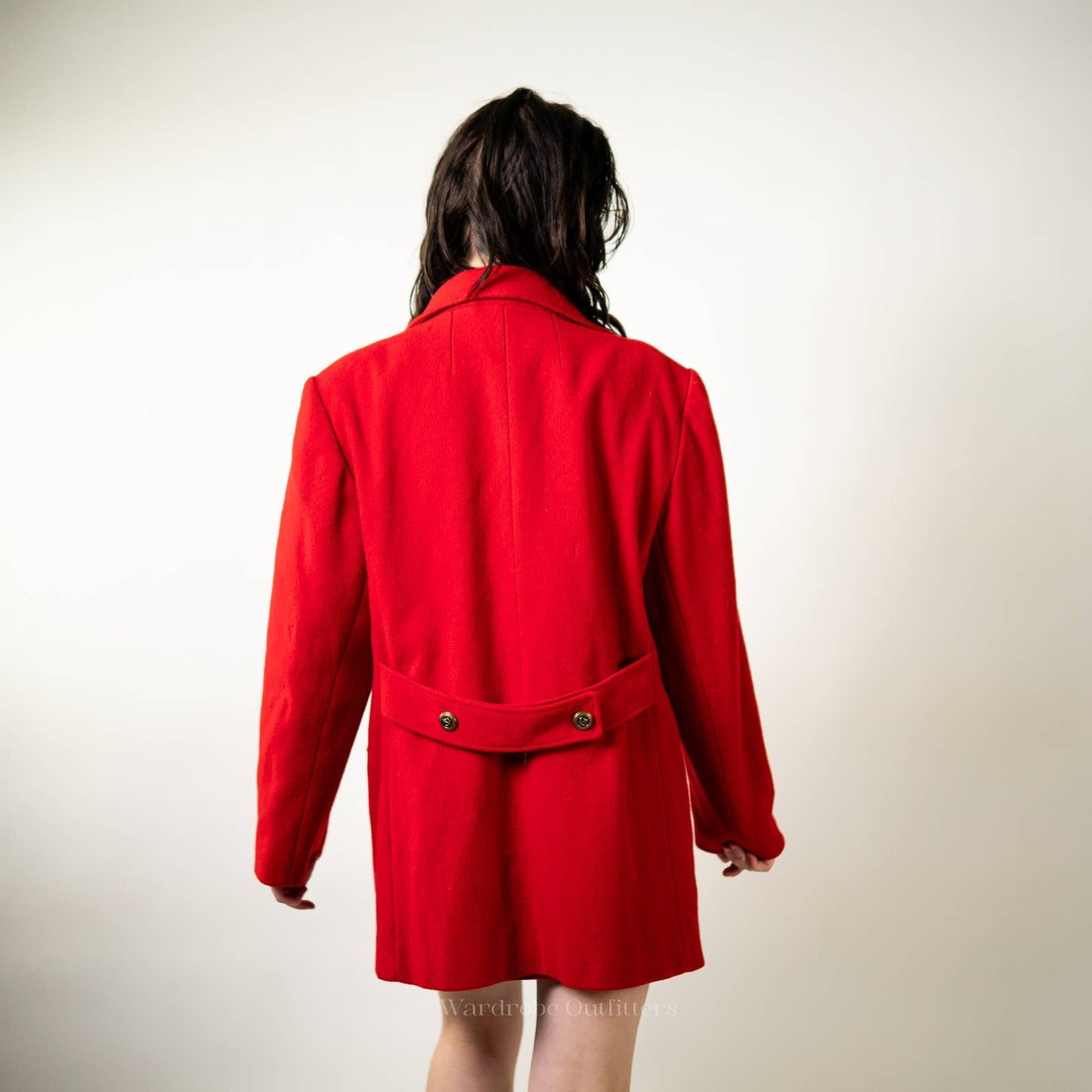 Vintage 80s J.G. Hook Bright Red Wool Blazer