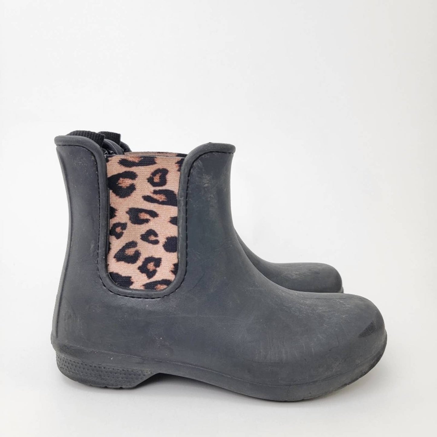 CROCS Leopard / Cheetah Freesail Chelsea Ankle Rain Boots - 4