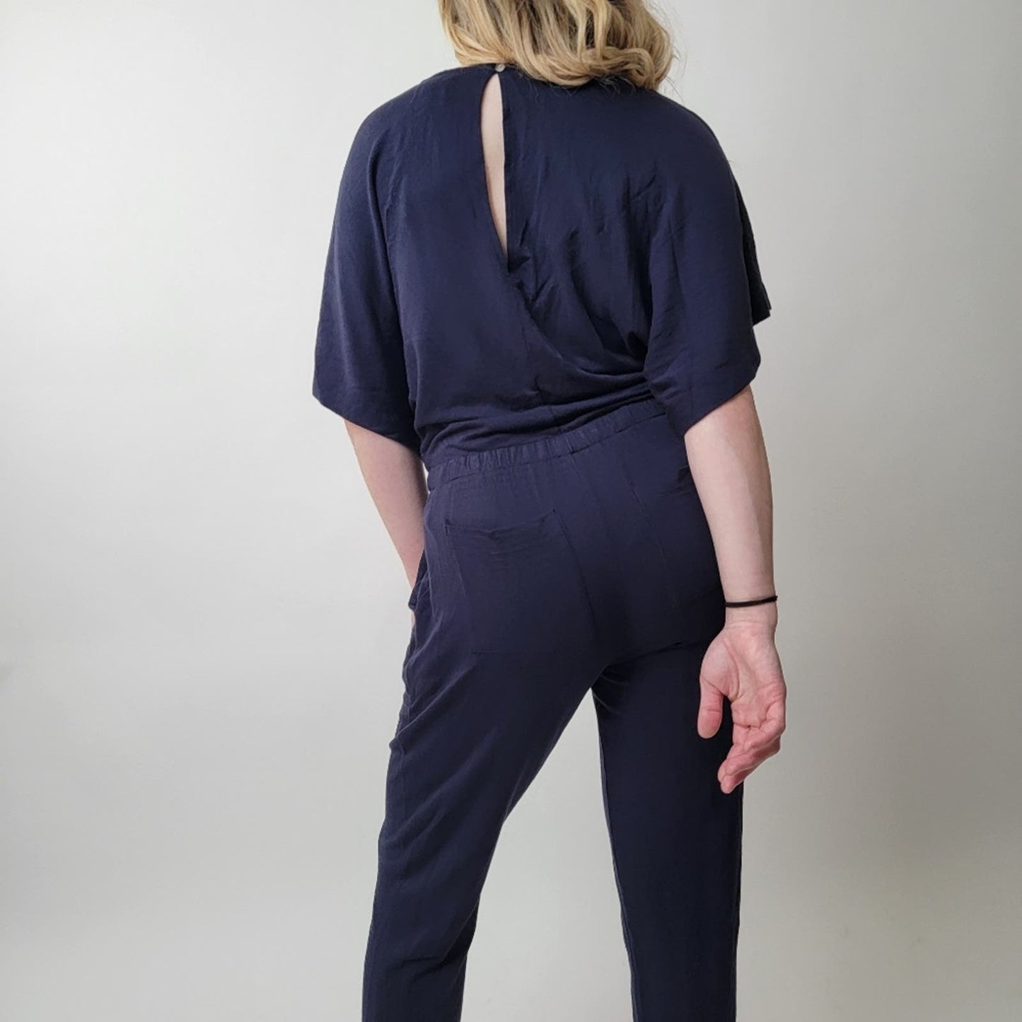 NWOT J. Crew Navy Blue V-neck Jumpsuit - 4