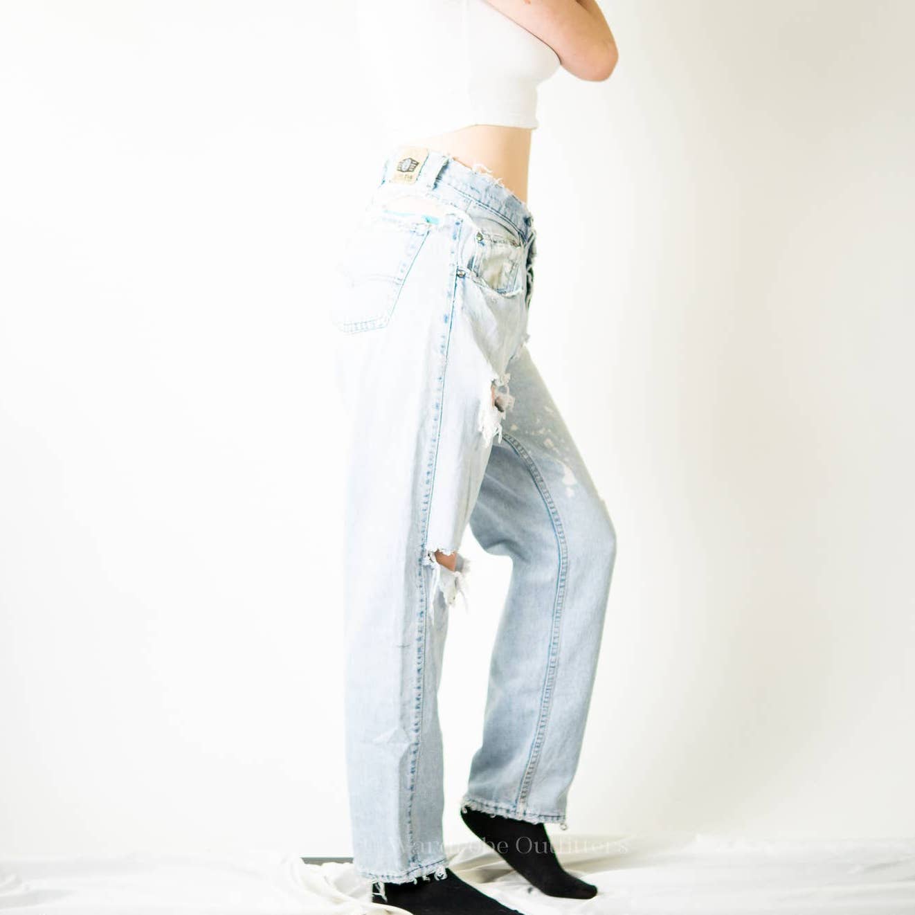 Vintage 90s THRASHED Ripped Distressed Levi Silvertab Baggy Jeans