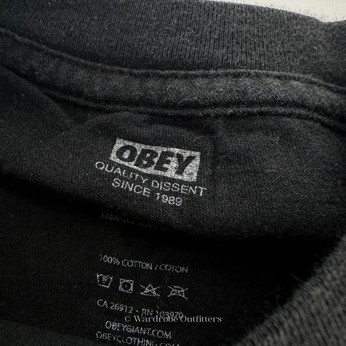 OBEY Propoganda Black Pocket Tee Shirt - S