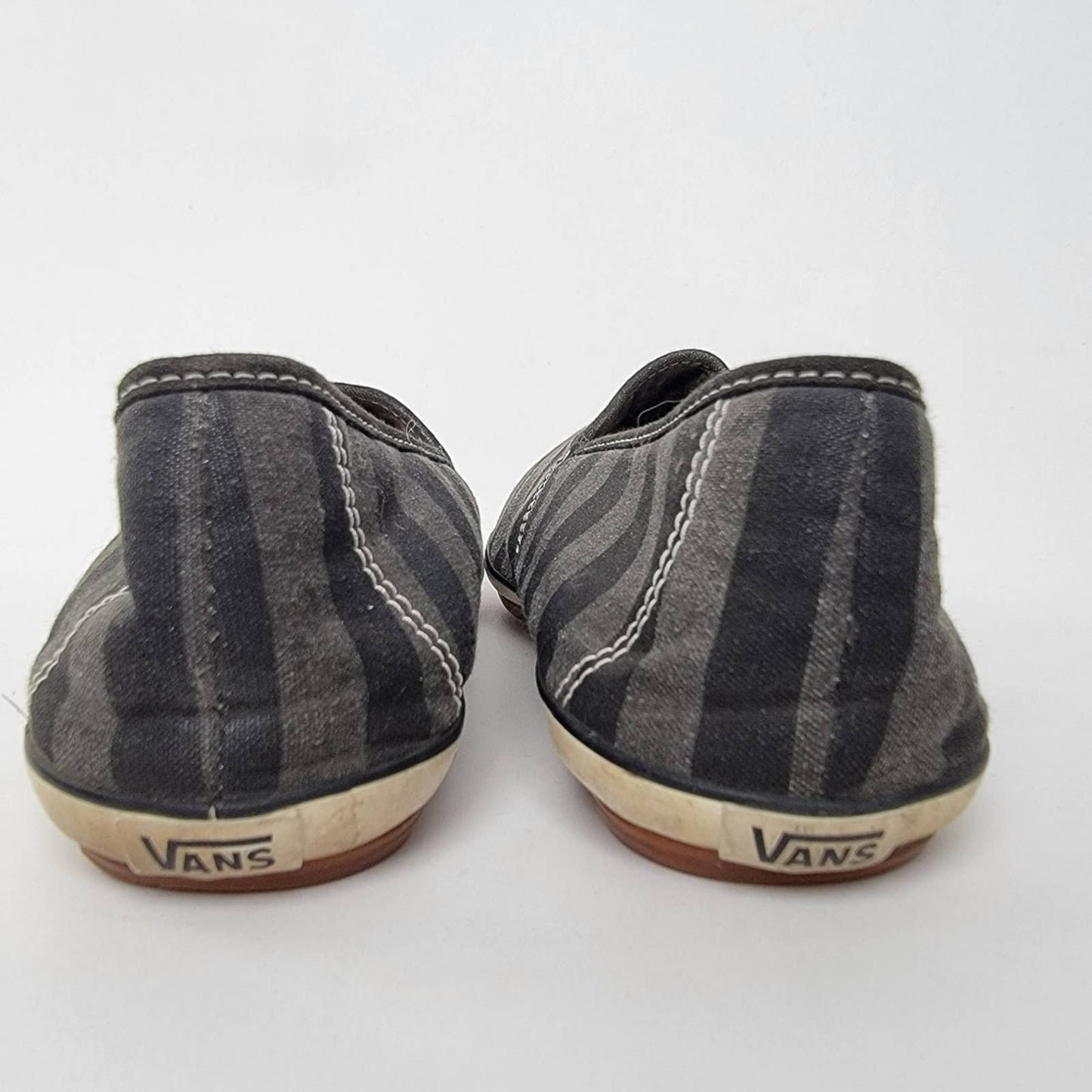 Vans Canvas Striped Slip On Ballet Shoes - 7