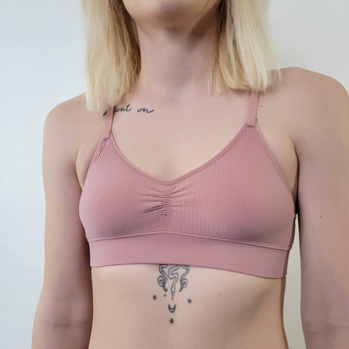 Dusty Pink Plain Lingerie Set - S