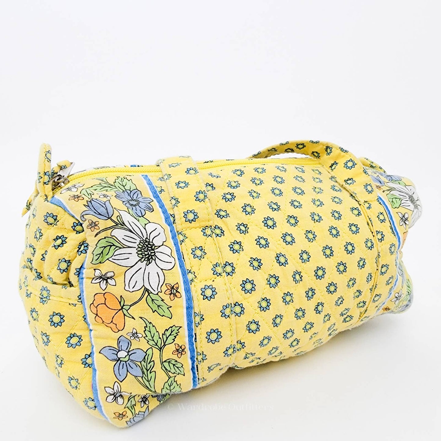 Yellow Spring Paisley Floral Print Shoulder Tote Duffel Bag