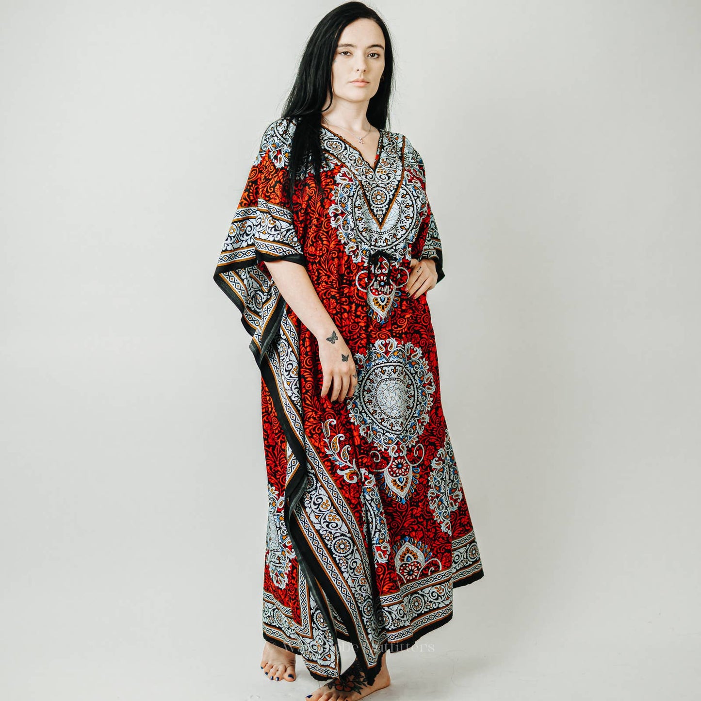 KARACHIC BY NF Kimono Kaftan Dress Coverup Loose Sundress Caftan