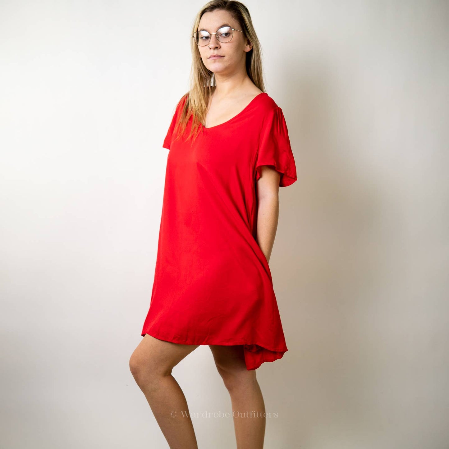 Hinge Bright Red Mini Dress - S